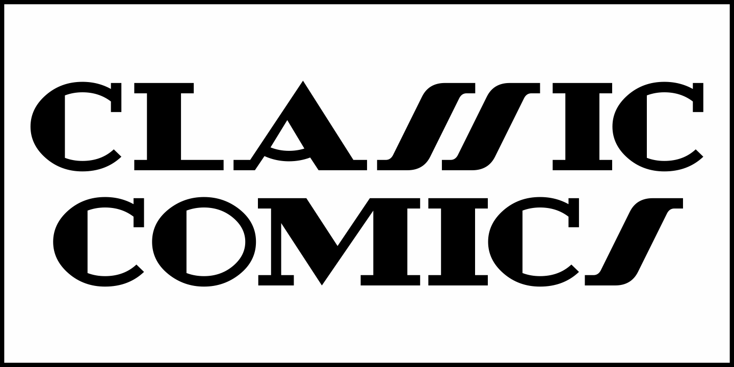 Classic Comics Font Poster #2