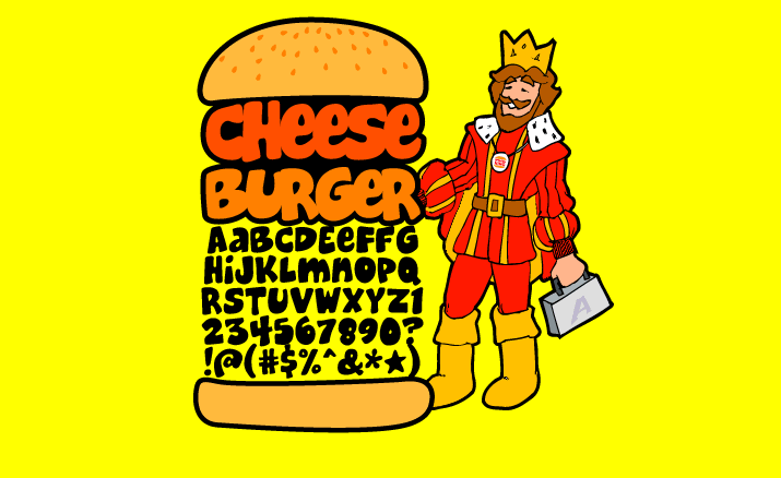 Cheeseburger Font Poster #1