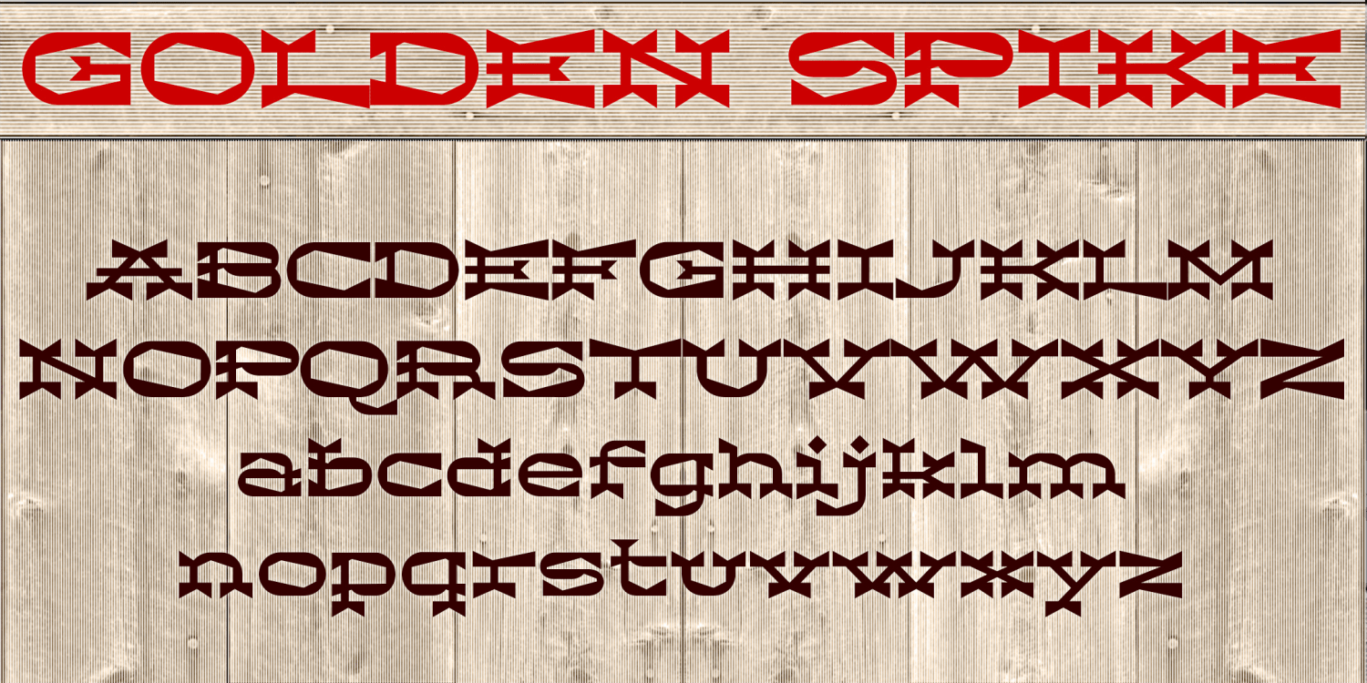 Golden Spike Font Family Poster