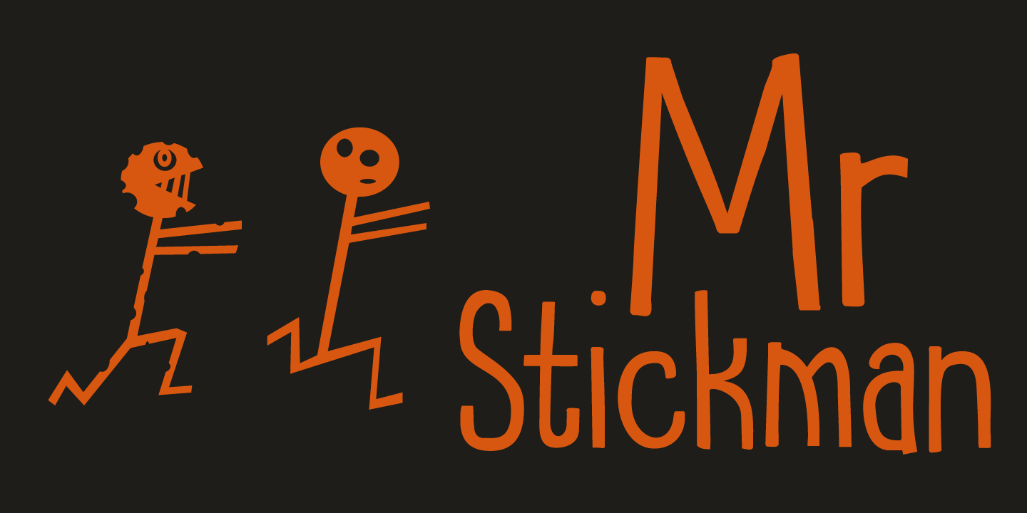 Mr Stickman Font Poster #1