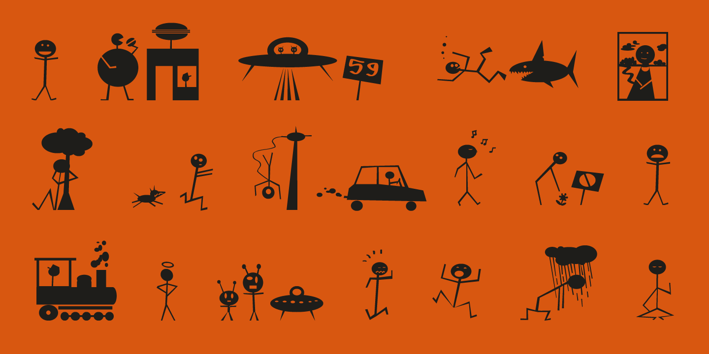 Mr Stickman Font Poster #1