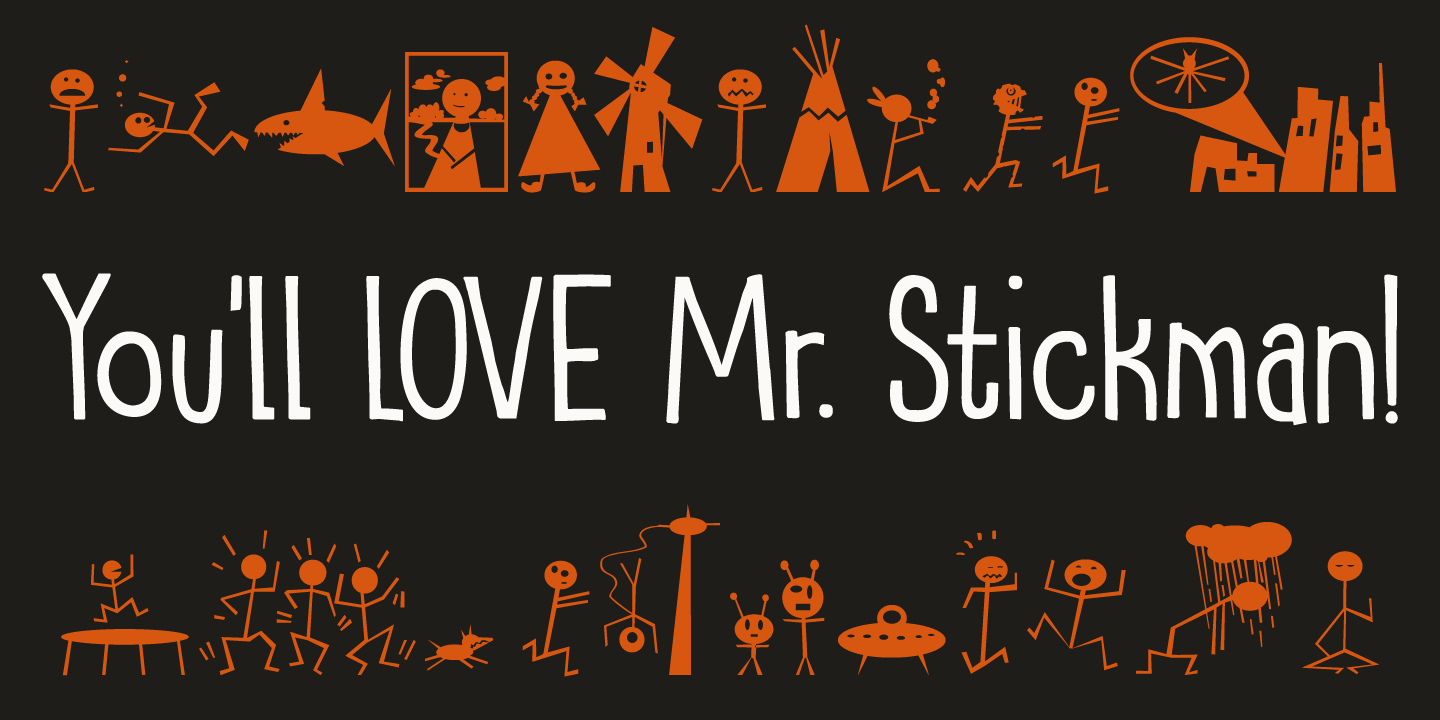 Mr Stickman Font Poster #1