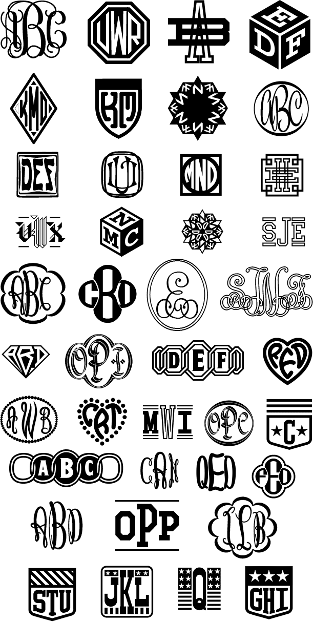 The Ultimate Monogram Font Collection Font Poster #1