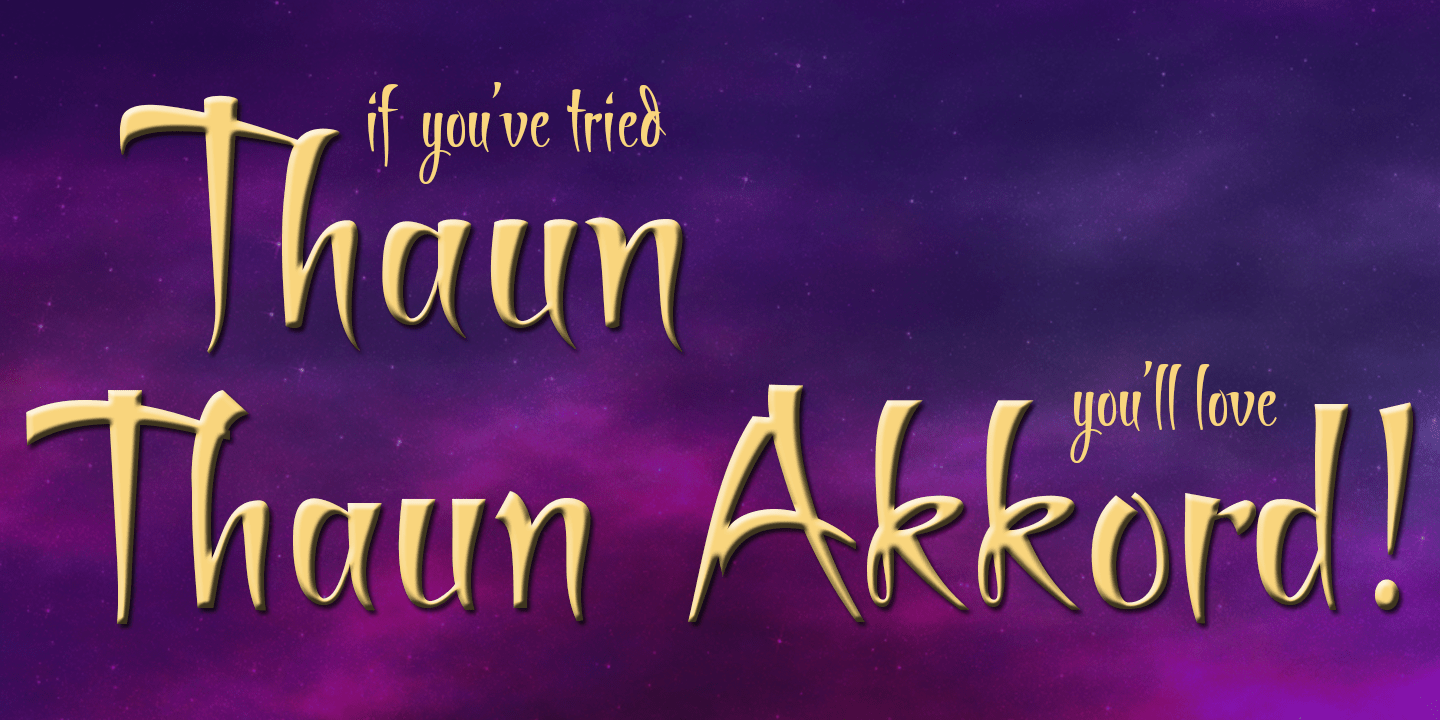 Thaun Font Poster #1