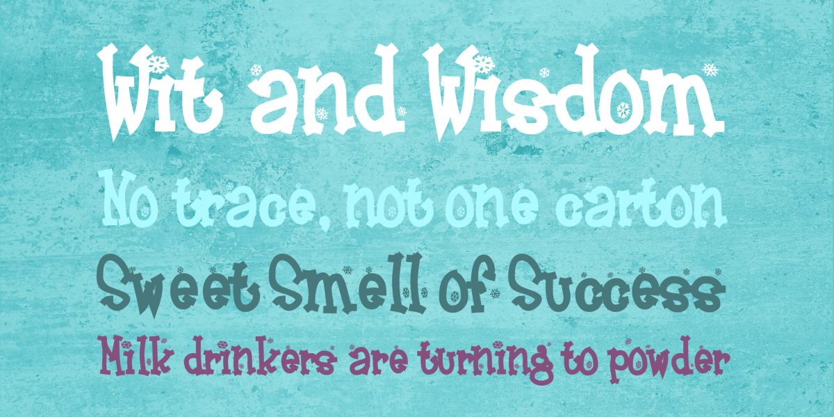 Frosty Font Poster #1