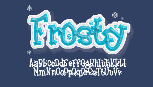 Frosty Font Poster #1