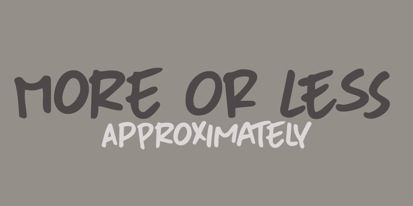 More Or Less Font Poster #1