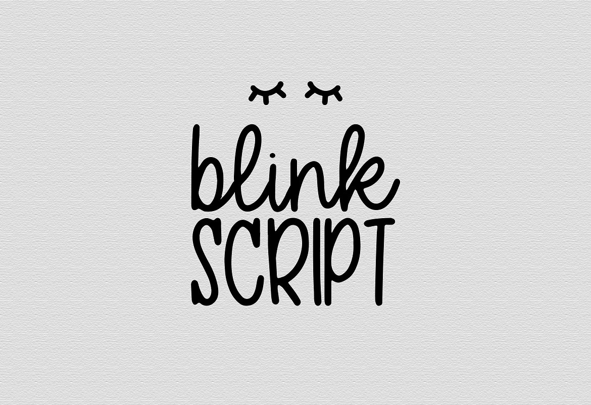 Blink Script Font Family Poster