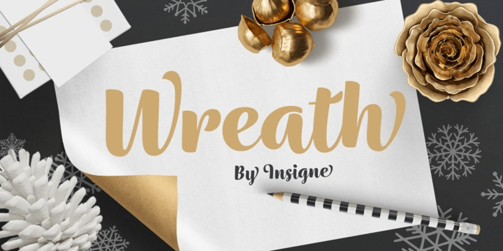 Wreath Font Poster #1