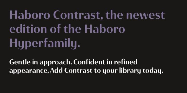 Haboro Contrast Font Poster #1