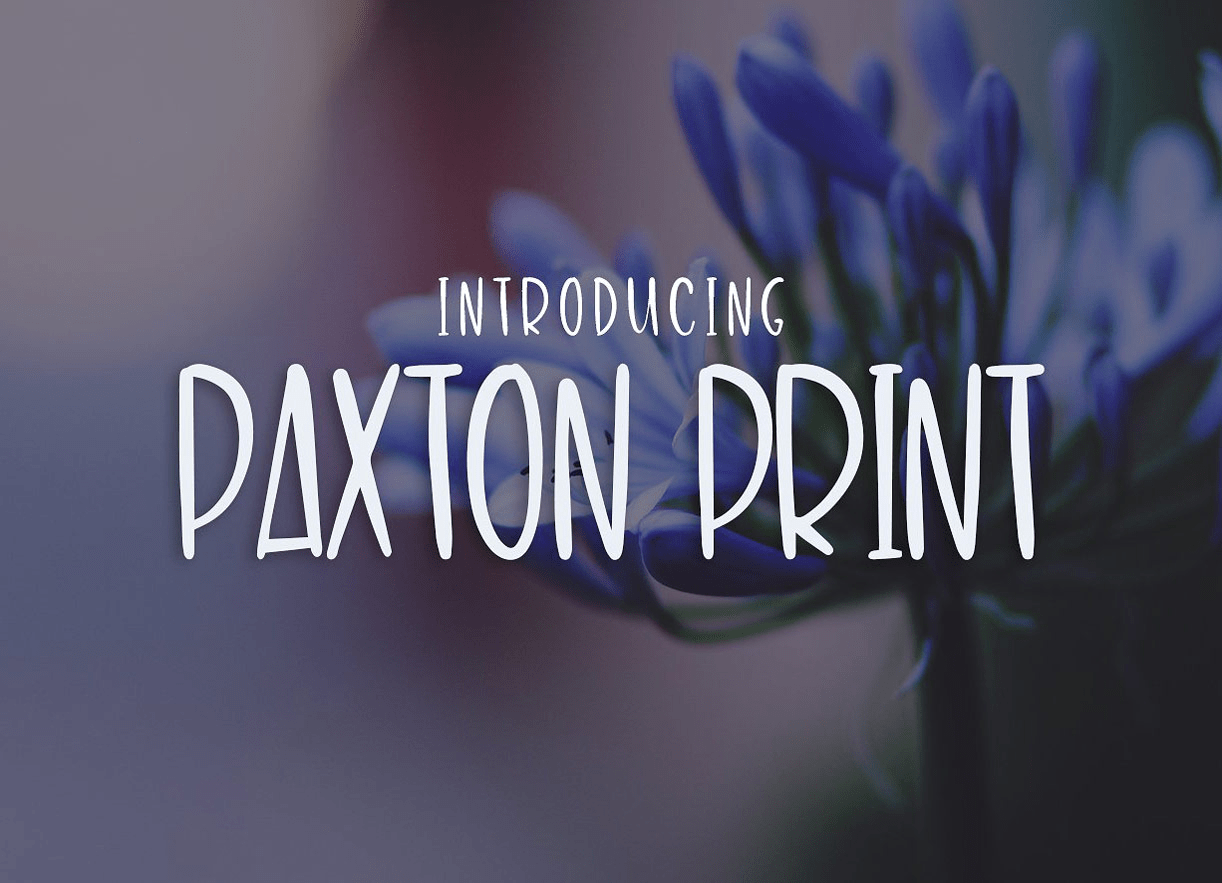 Paxton Print Font Family Poster