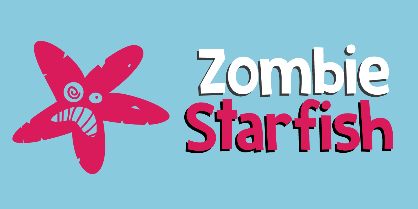 Zombie Starfish Font Poster #1