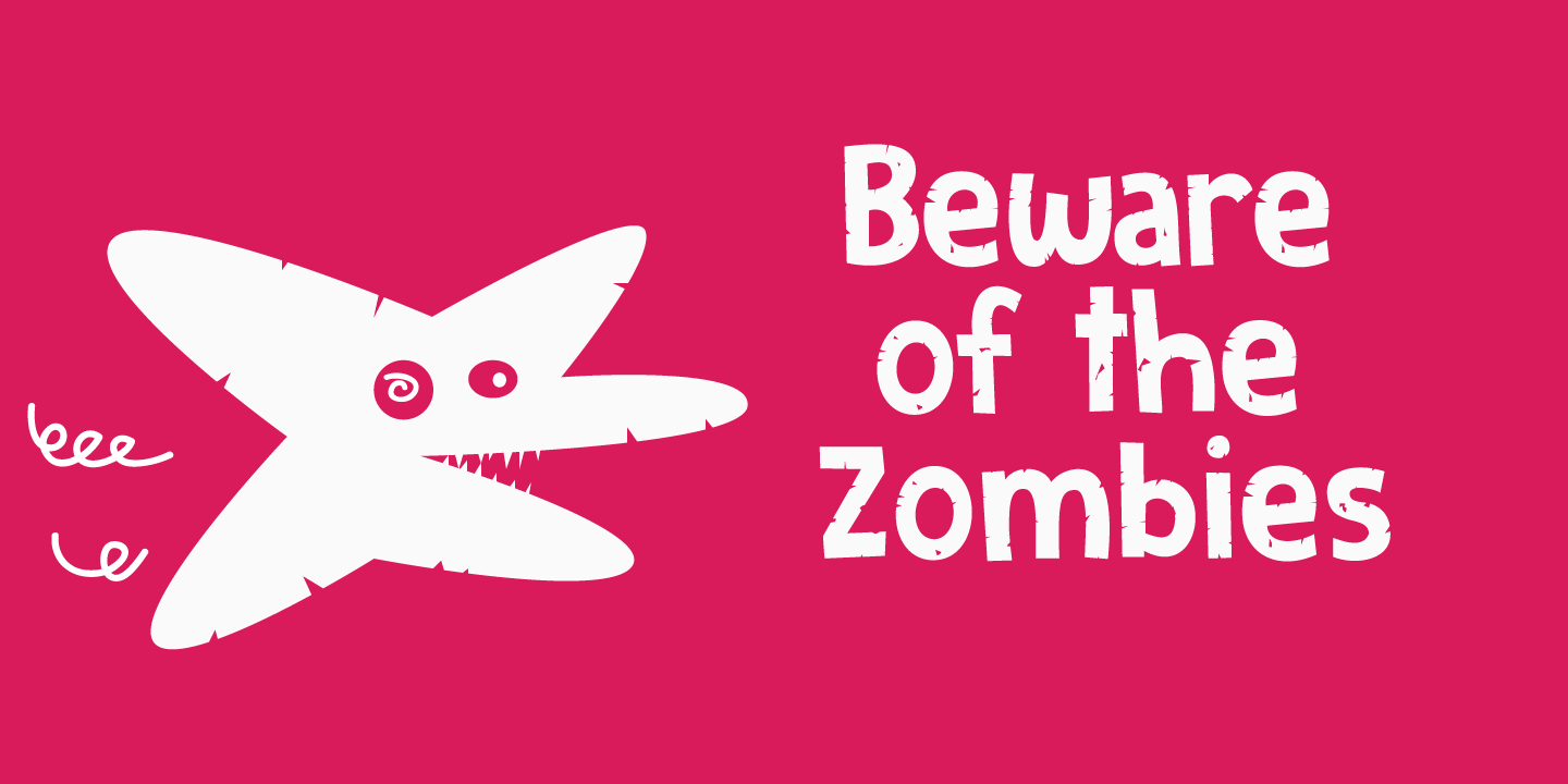 Zombie Starfish Font Poster #1
