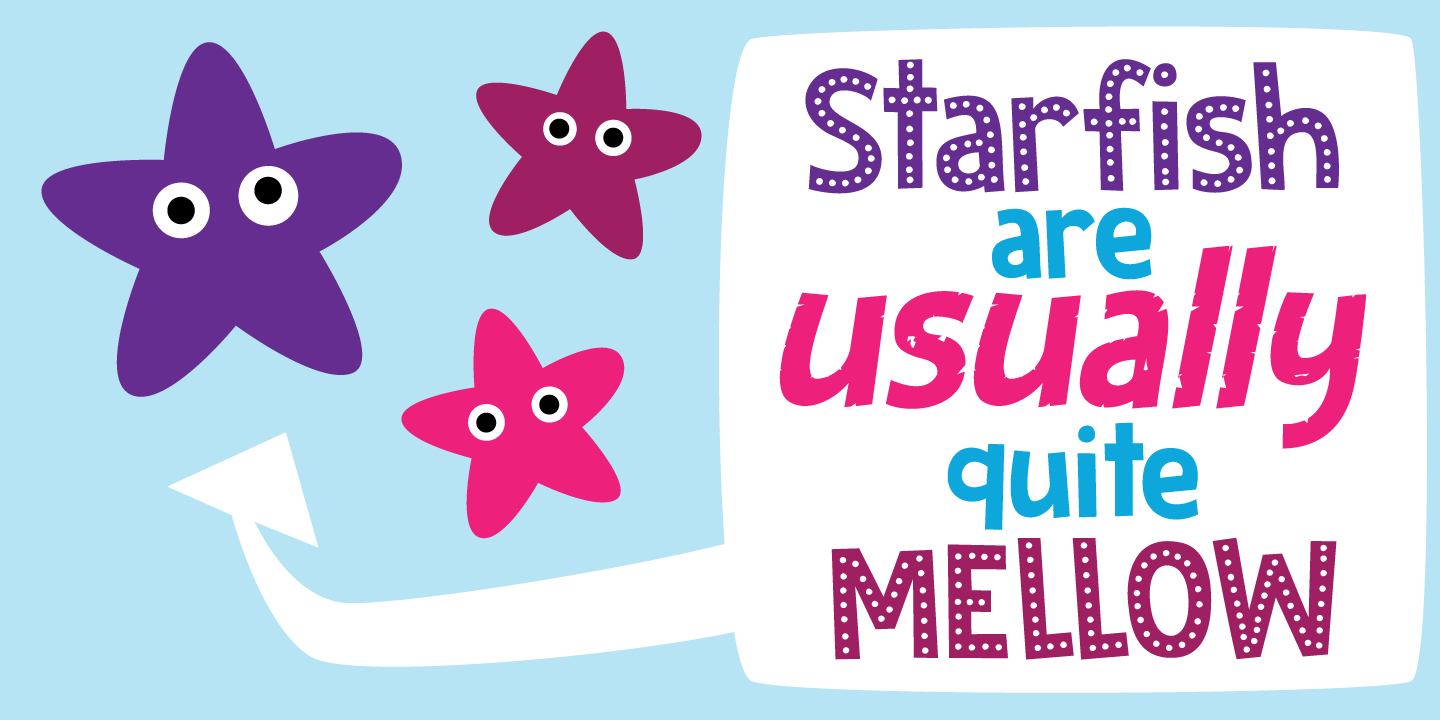 Zombie Starfish Font Poster #1