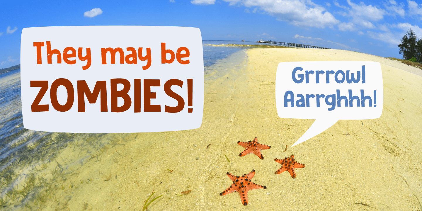 Zombie Starfish Font Poster #1