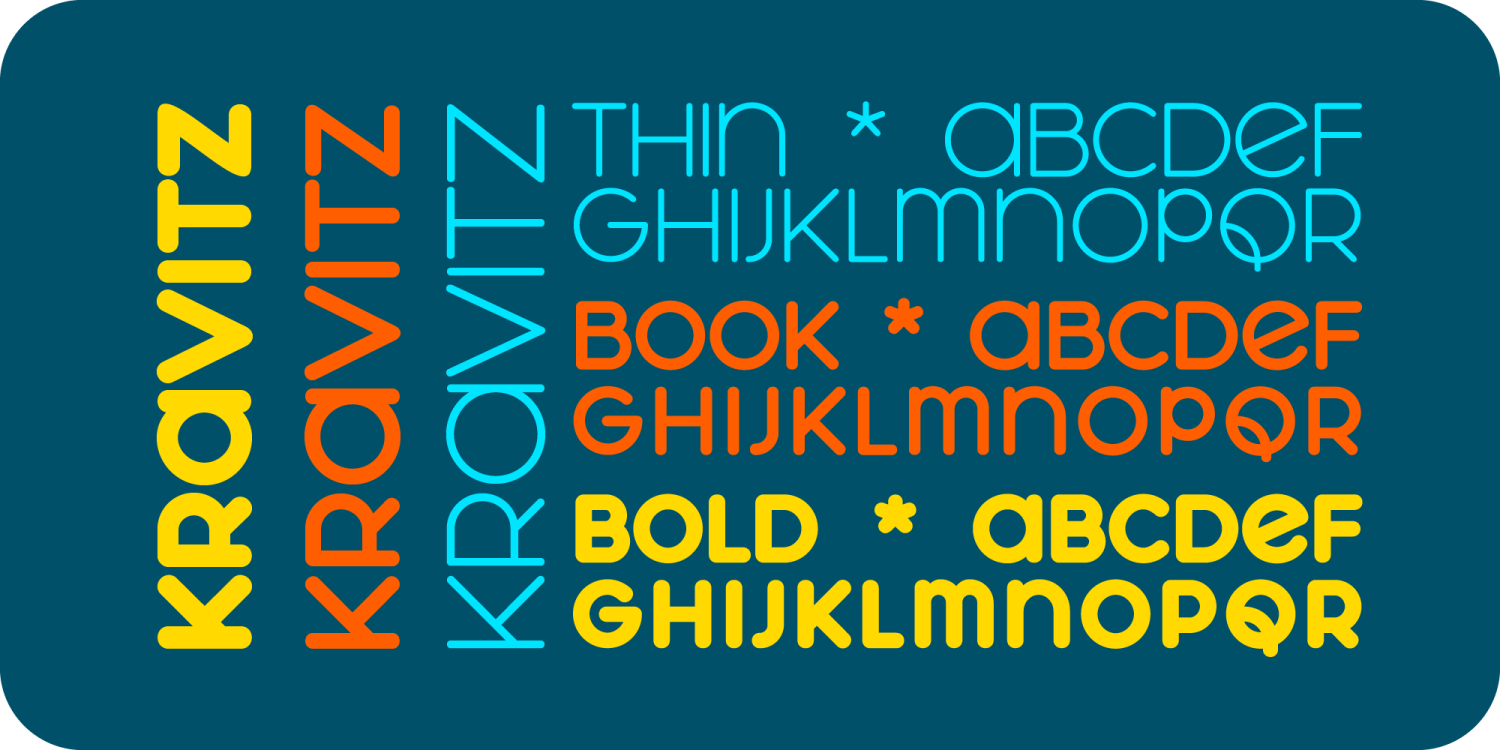 Kravitz Rounded Thin Font Poster #1