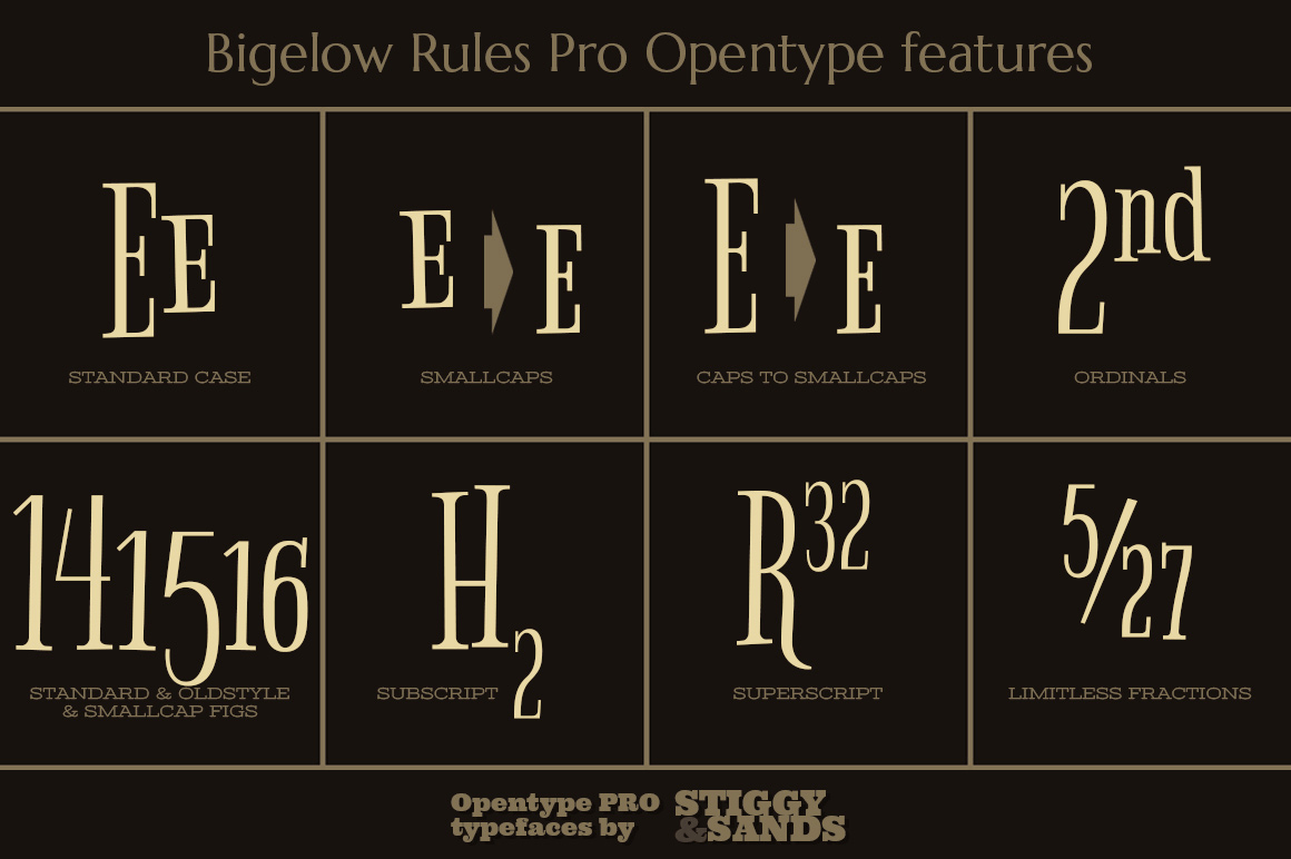 Bigelow Rules Pro Font Poster #1