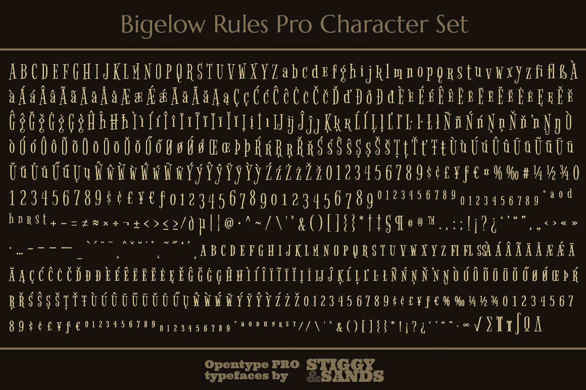 Bigelow Rules Pro Font Poster #1