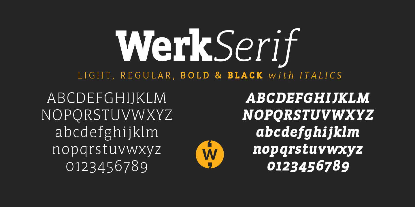 Werk Serif Font Poster #1