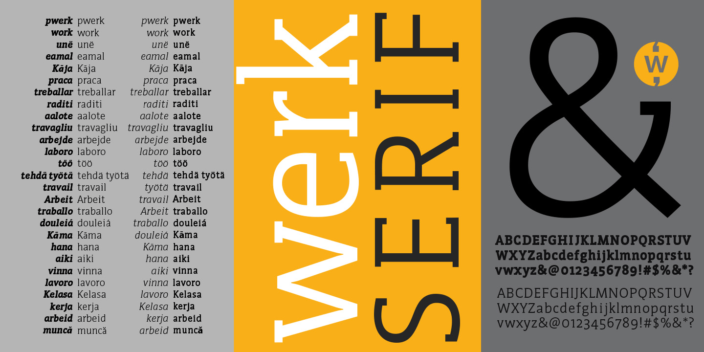 Werk Serif Font Poster #1