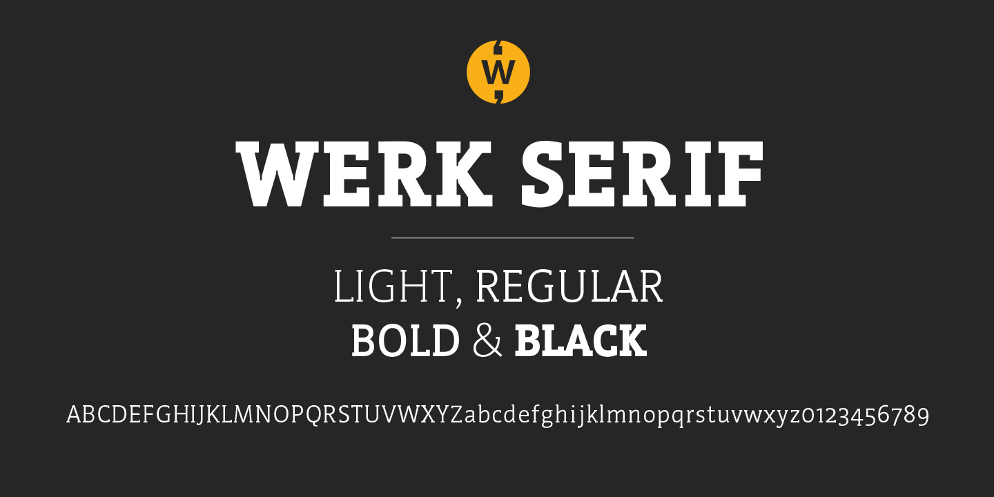 Werk Serif Font Poster #1