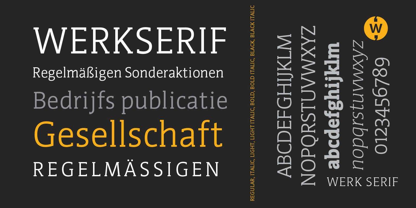 Werk Serif Font Poster #1