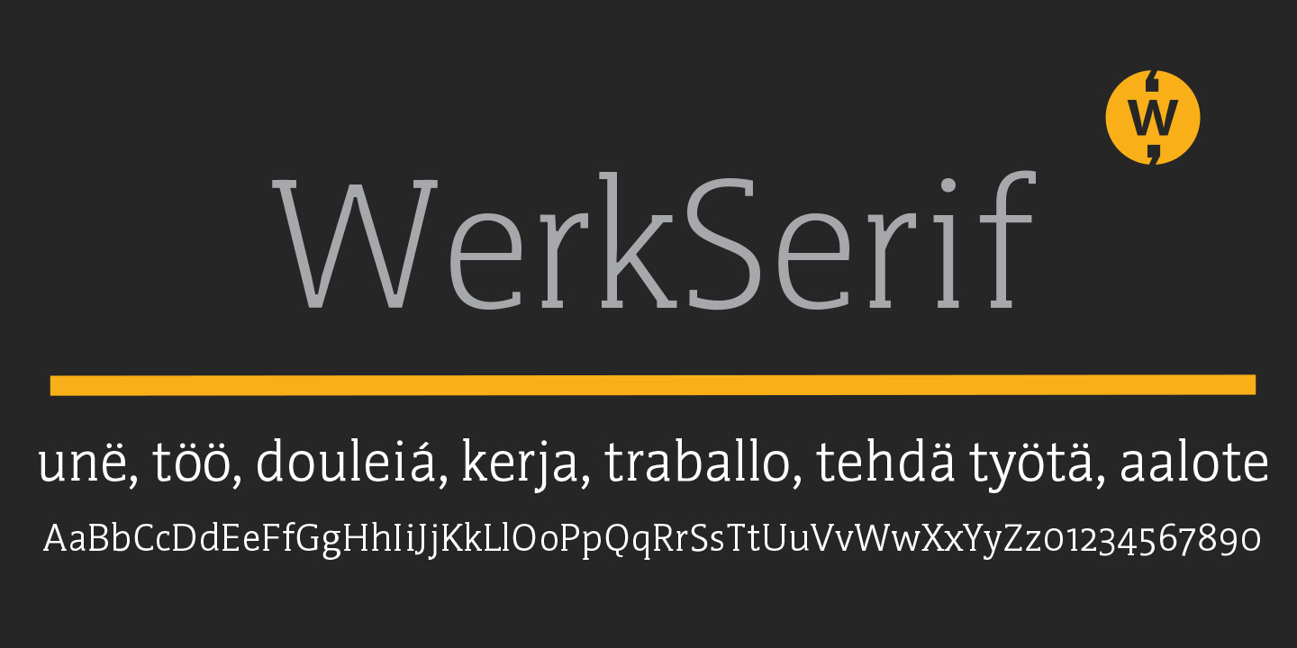 Werk Serif Font Poster #1