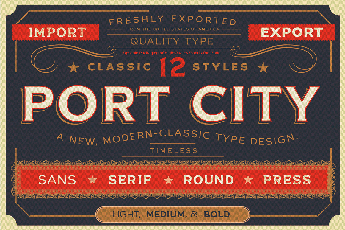 Port City Font Poster #1