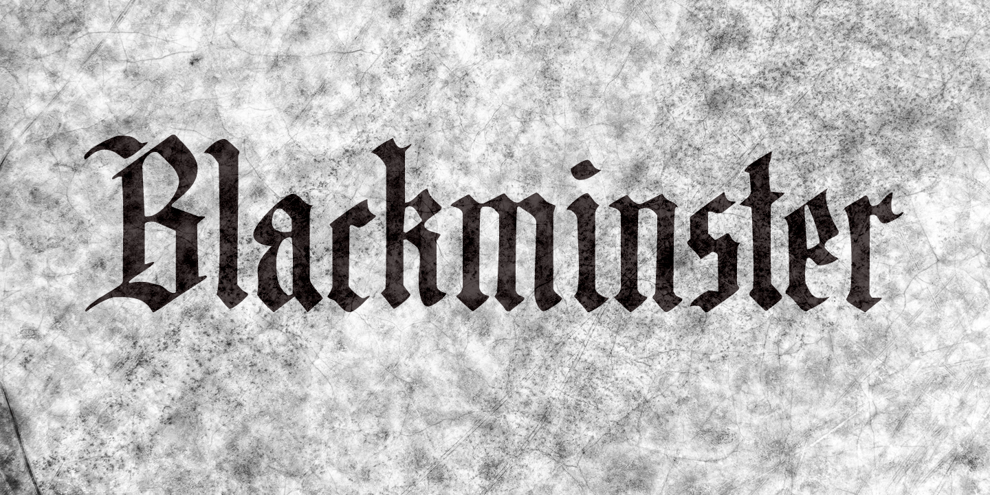 Blackminster Font Poster #1