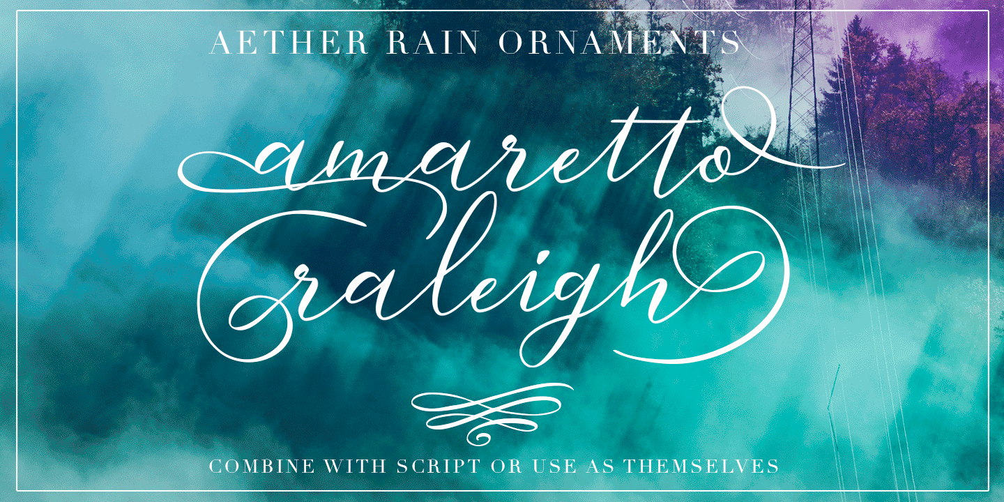 Aether Rain Font Poster #1
