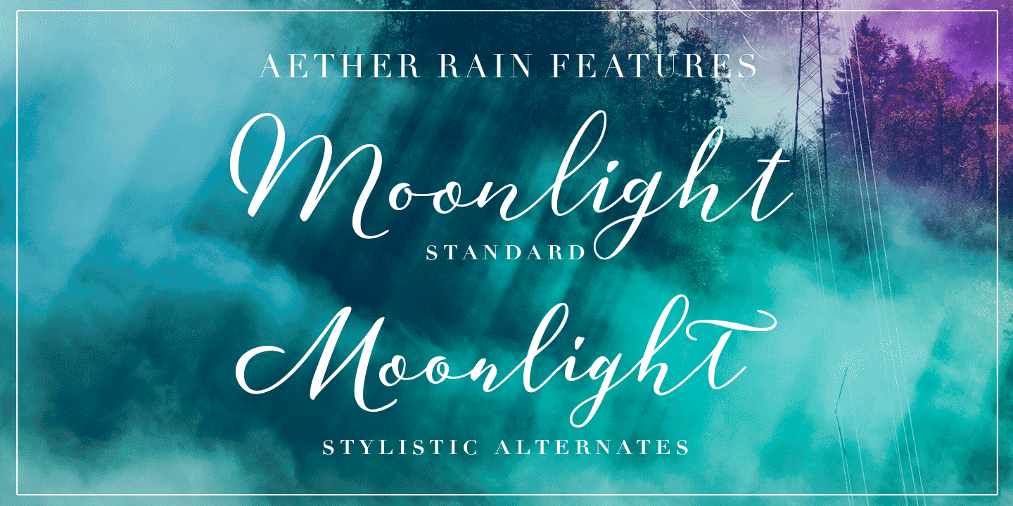 Aether Rain Font Poster #1