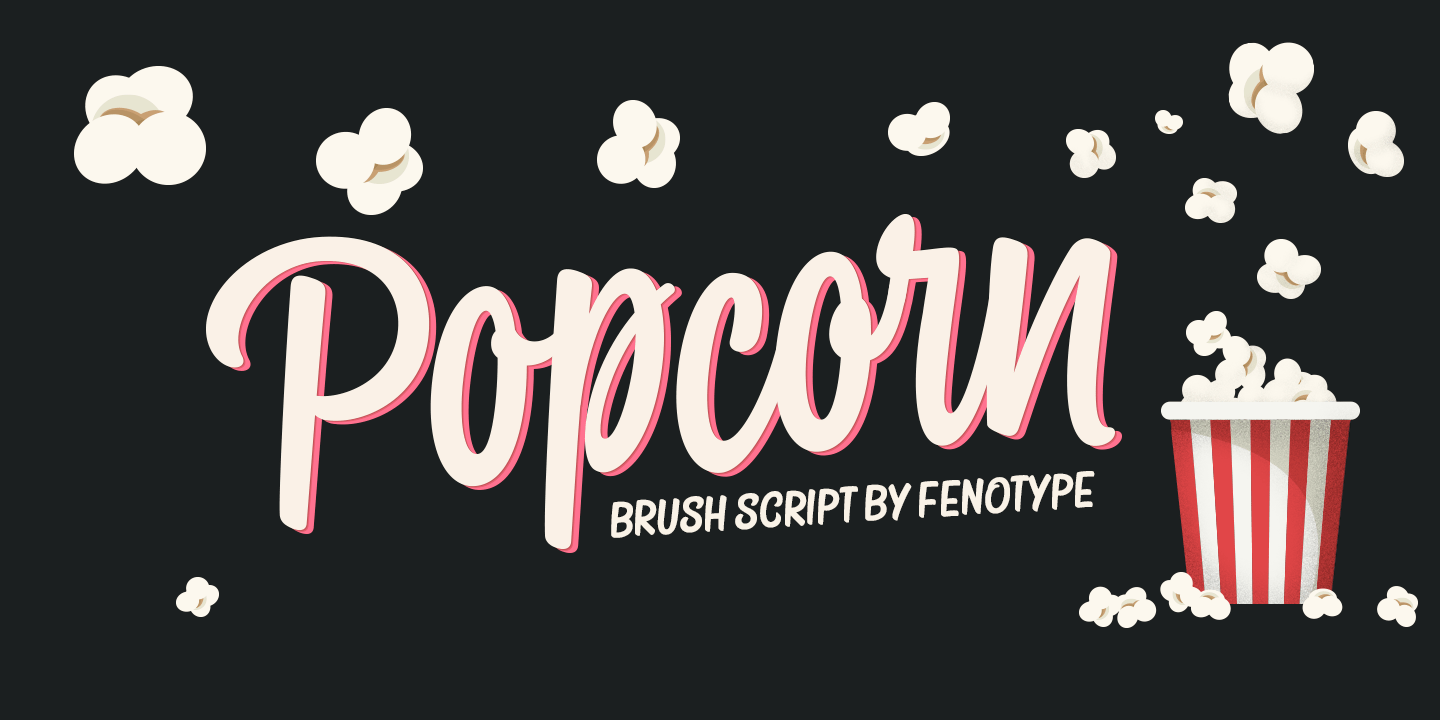 Popcorn Script Font Family Poster