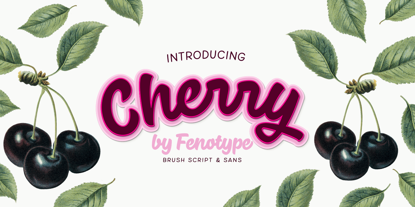 Cherry Complete Font Family Poster