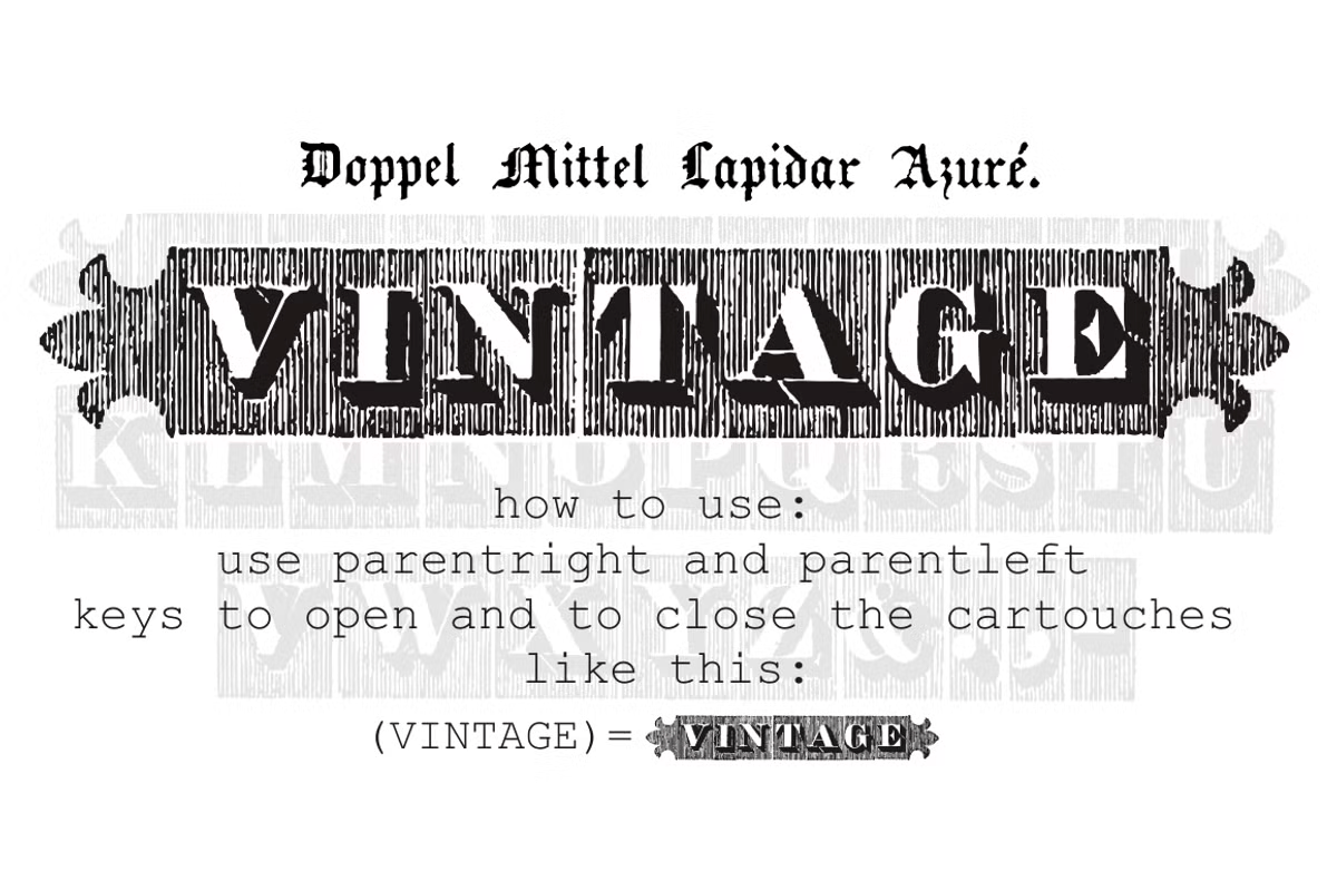 Doppel Mittel Lapidar Azure Font Family Poster