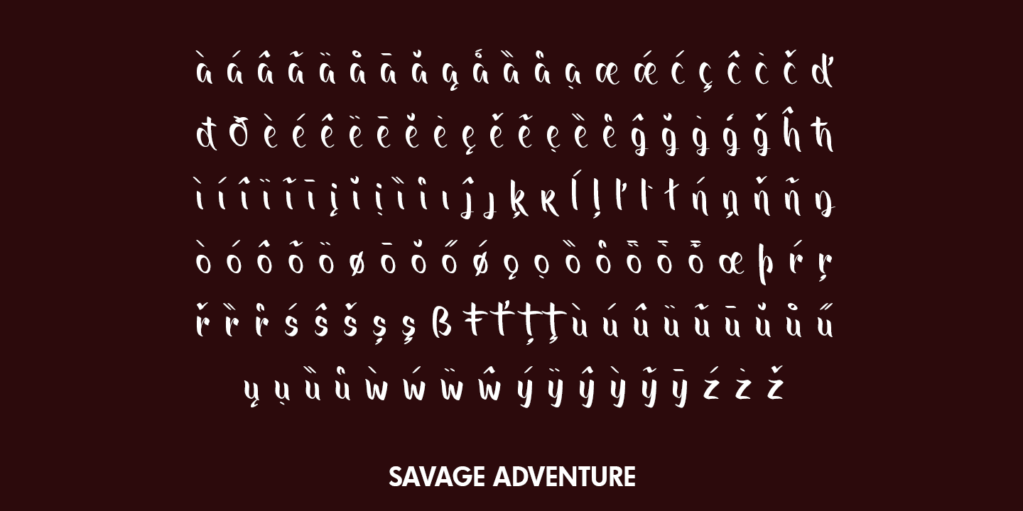 Savage Adventure Font Poster #1