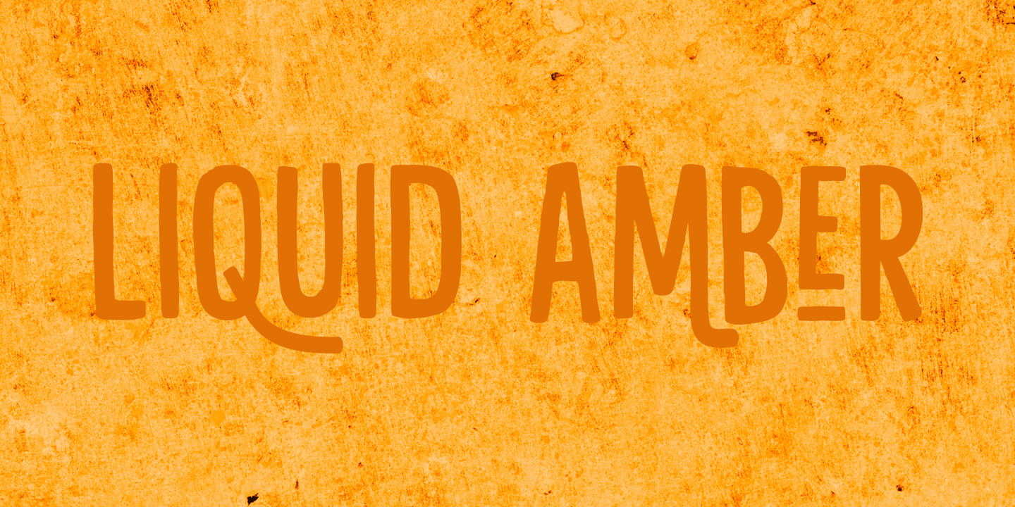 Liquid Amber Font Poster #1