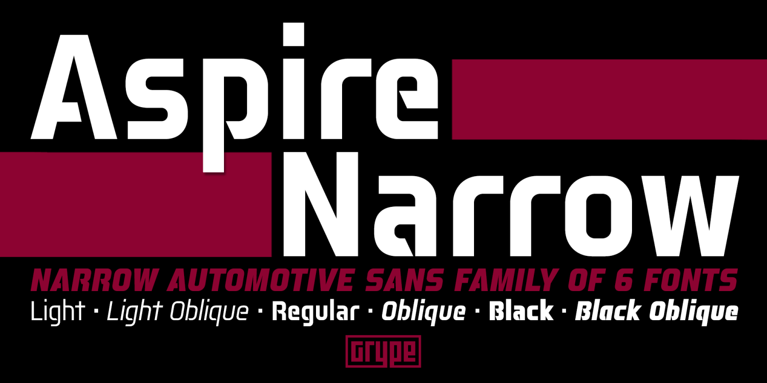 Aspire Narrow Font Poster #1
