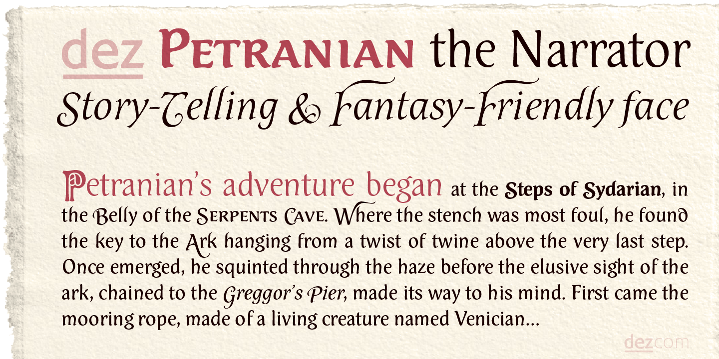 Dez Petranian Font Poster #1