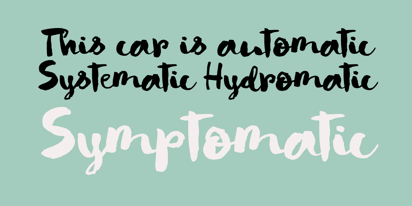 Symptomatic Font Poster #1