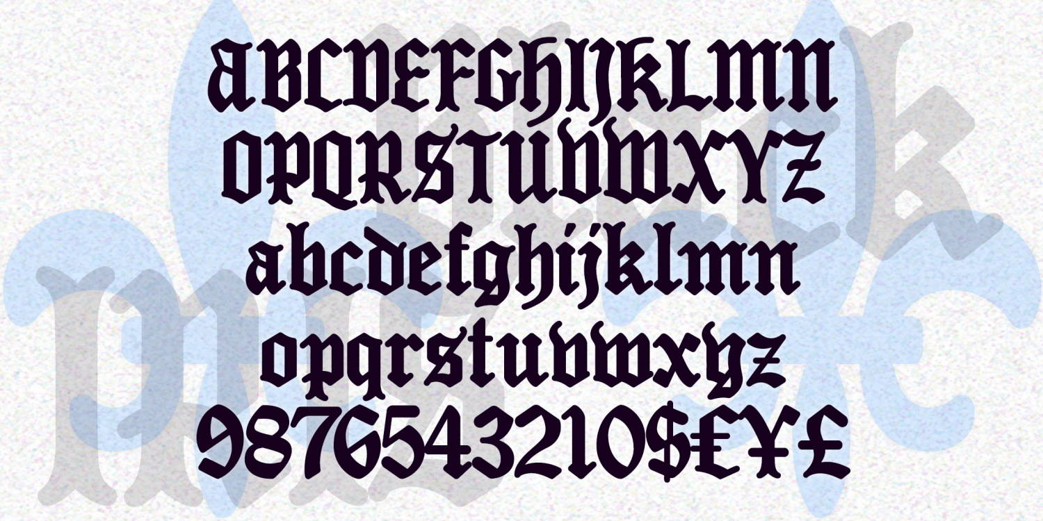 Black Iris Font Family Poster