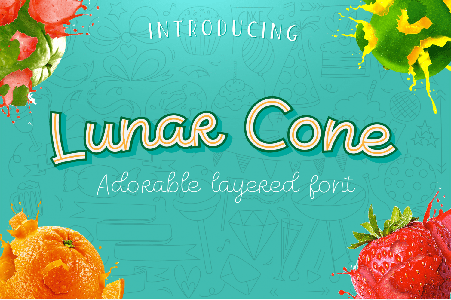 LunarCone Font Family Poster