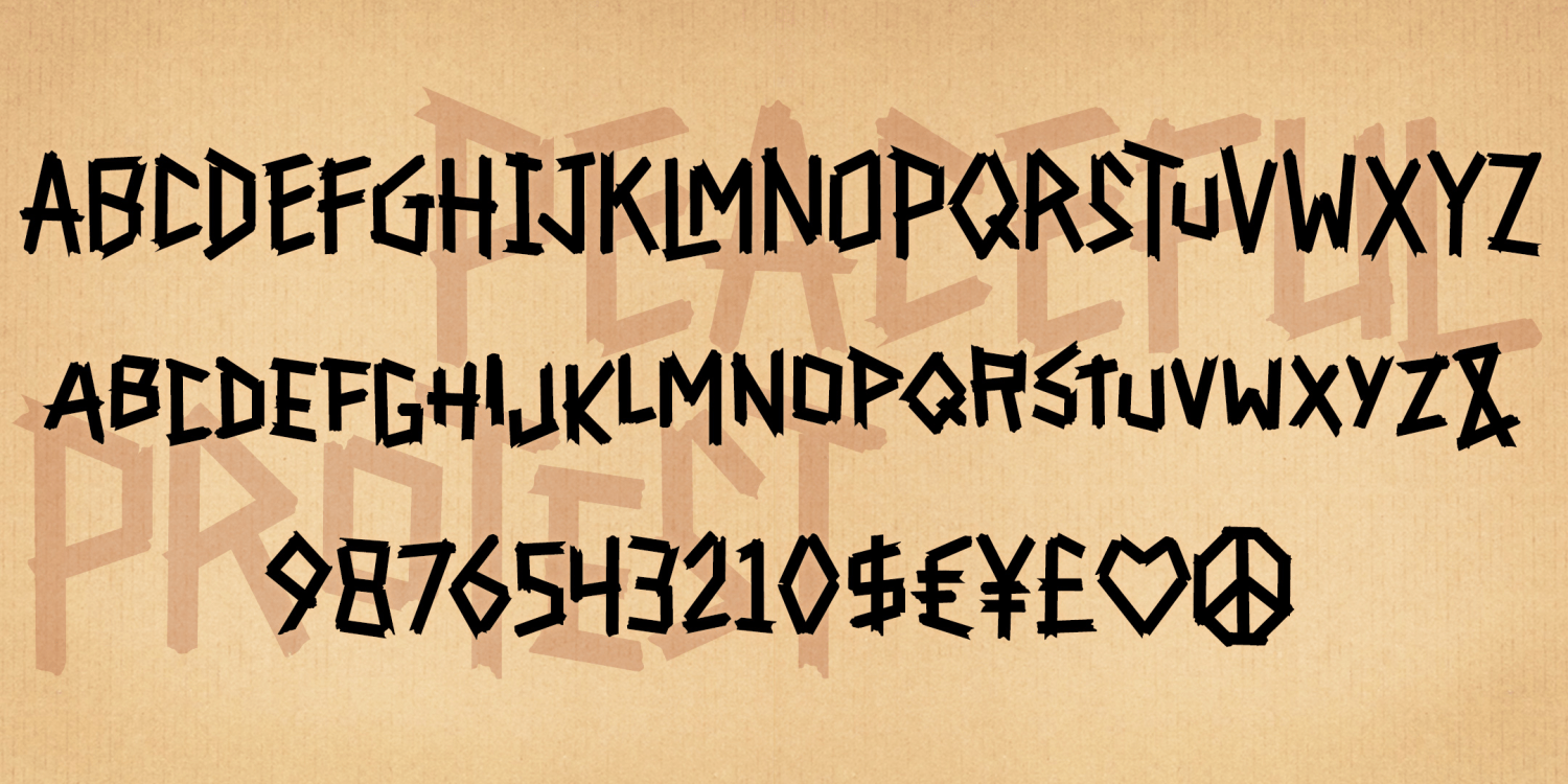 Peaceful Protest Font Family Poster