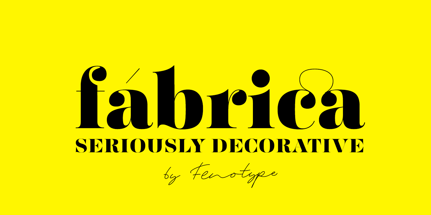 Fábrica Font Family Poster