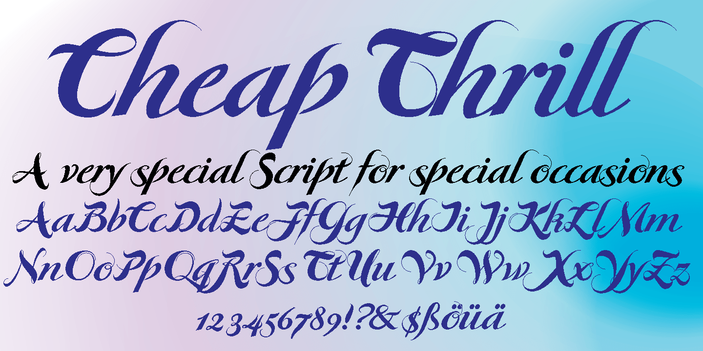 Cheap Thrill Font Poster #1