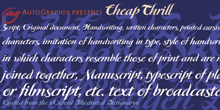 Cheap Thrill Font Poster #1