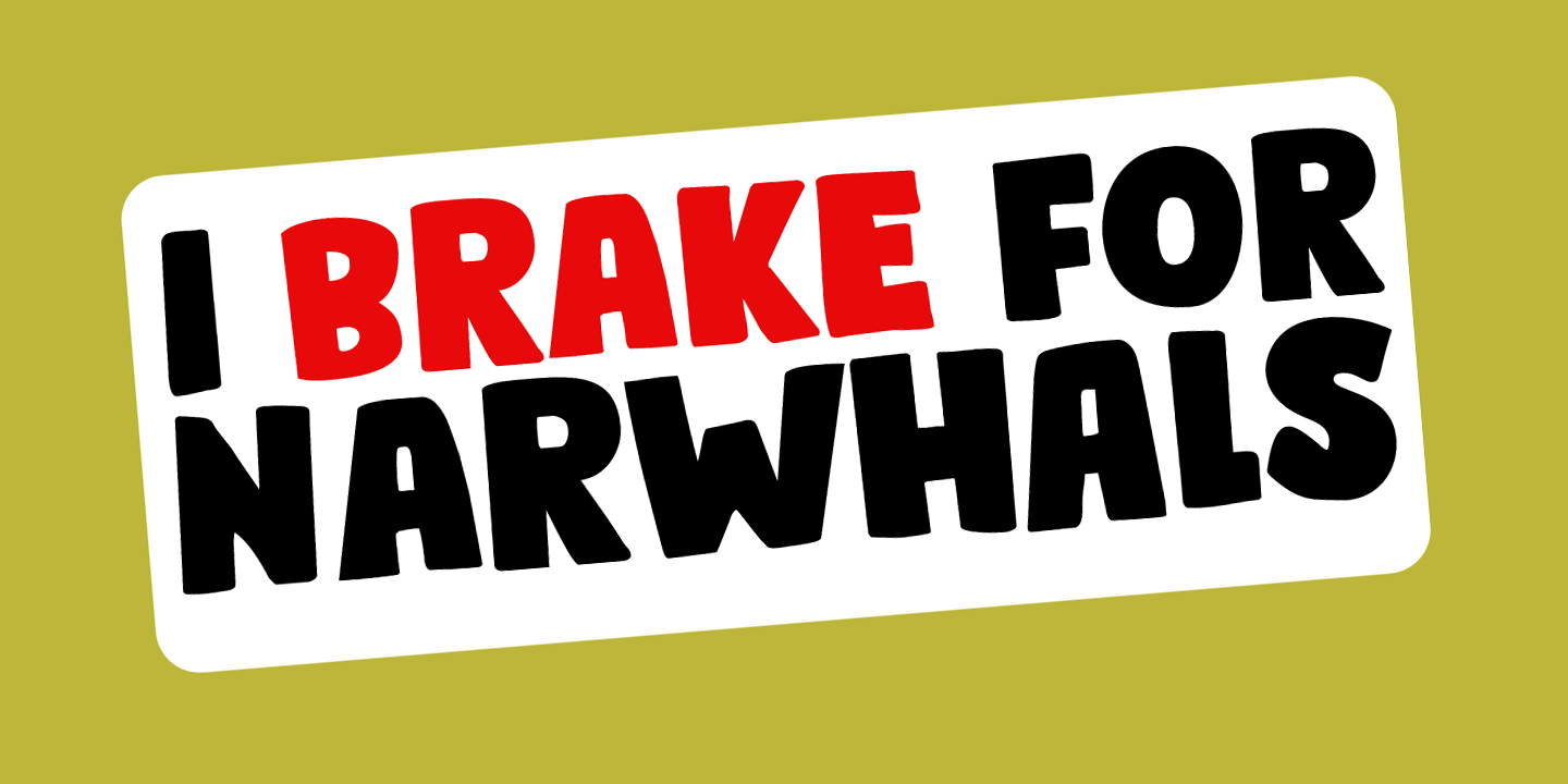 Bumper Sticker Font Poster #1