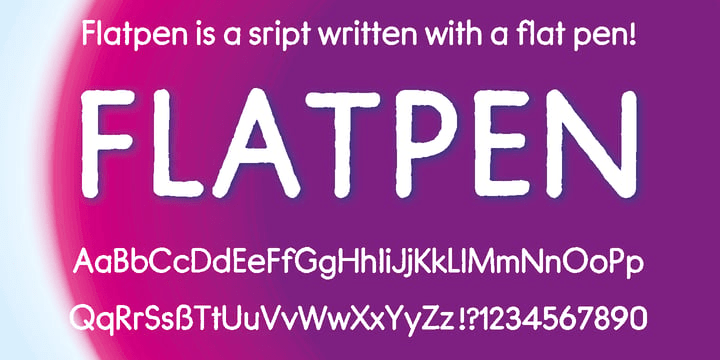 Flatpen Font Poster #1