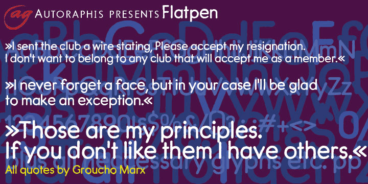 Flatpen Font Poster #1