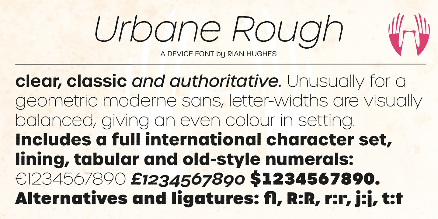Urbane Rough Font Poster #1