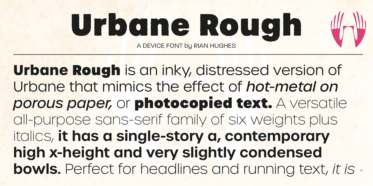 Urbane Rough Font Poster #1